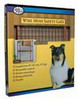 Dark Wood Wire Mesh Gate