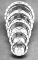 Stainless Steel Embossed Wide Rim Dish