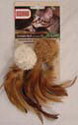 Natural Crinkle Ball With Feathers
